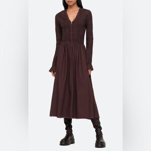 Sea Women's Casey Hand Smocked Cotton Midi Dress